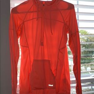 neon pink quarter zip